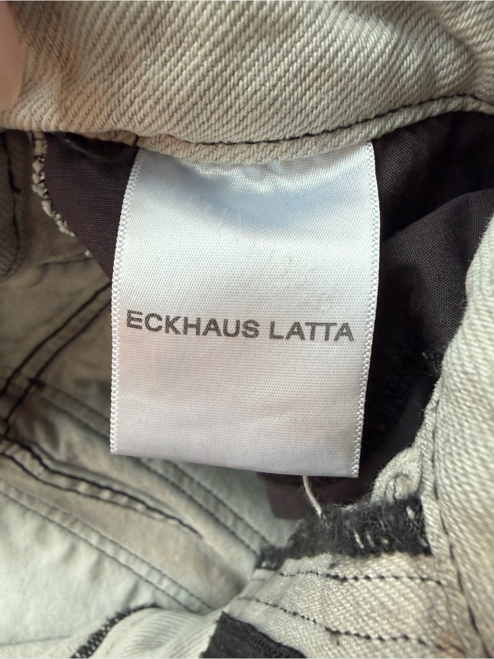 Eckhaus Latta Abstract Dip Dye Wide Leg Jeans Size 27 Made in USA - Picture 5 of 6
